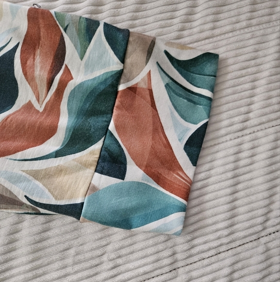 Alfred Dunner Colorful Leaf Print Button-Up Shirt Size 3X - Picture 3 of 8